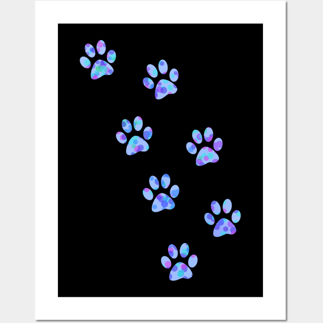 Spotted Paw Prints Wall Art by alisadesigns